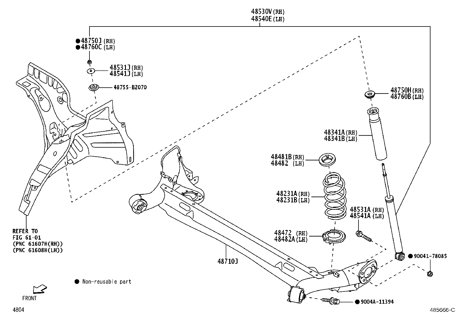 48482-BZ190 SEAT, REAR SPRING, LOWER product image