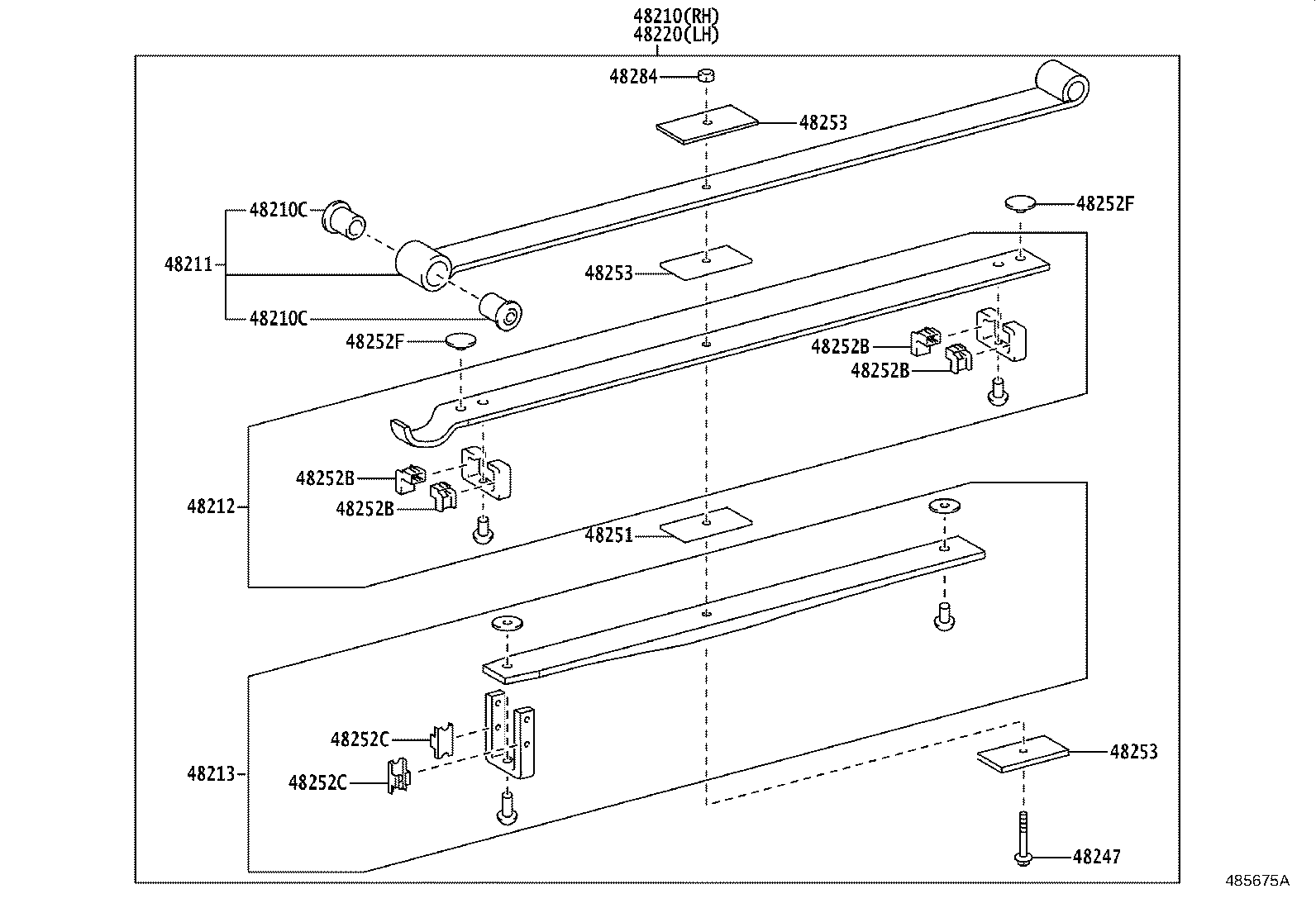48203-25C00 LEAF, REAR SPRING, NO.3 product image