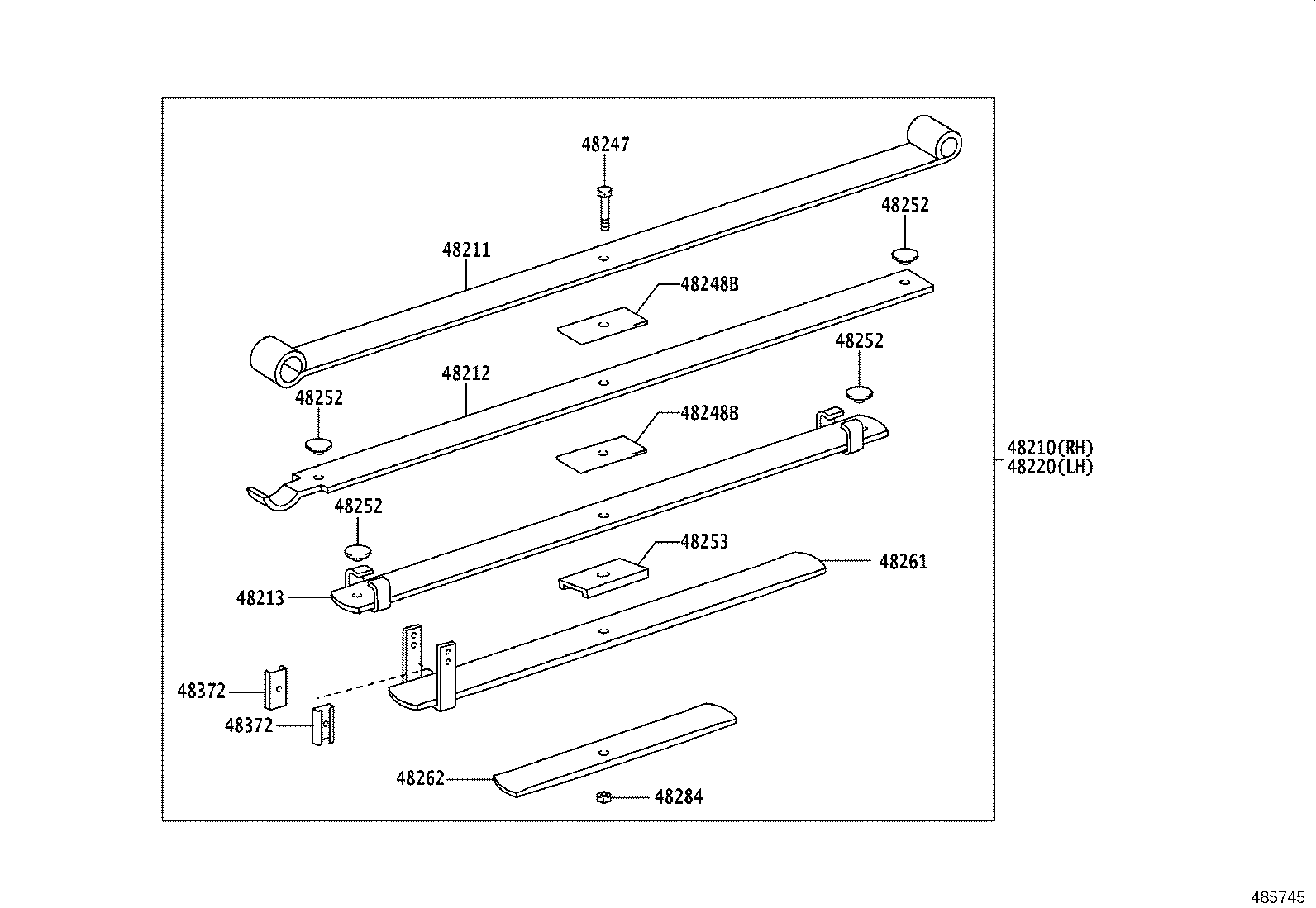 04483-KK070 SHACKLE KIT, REAR SPRING, LH product image