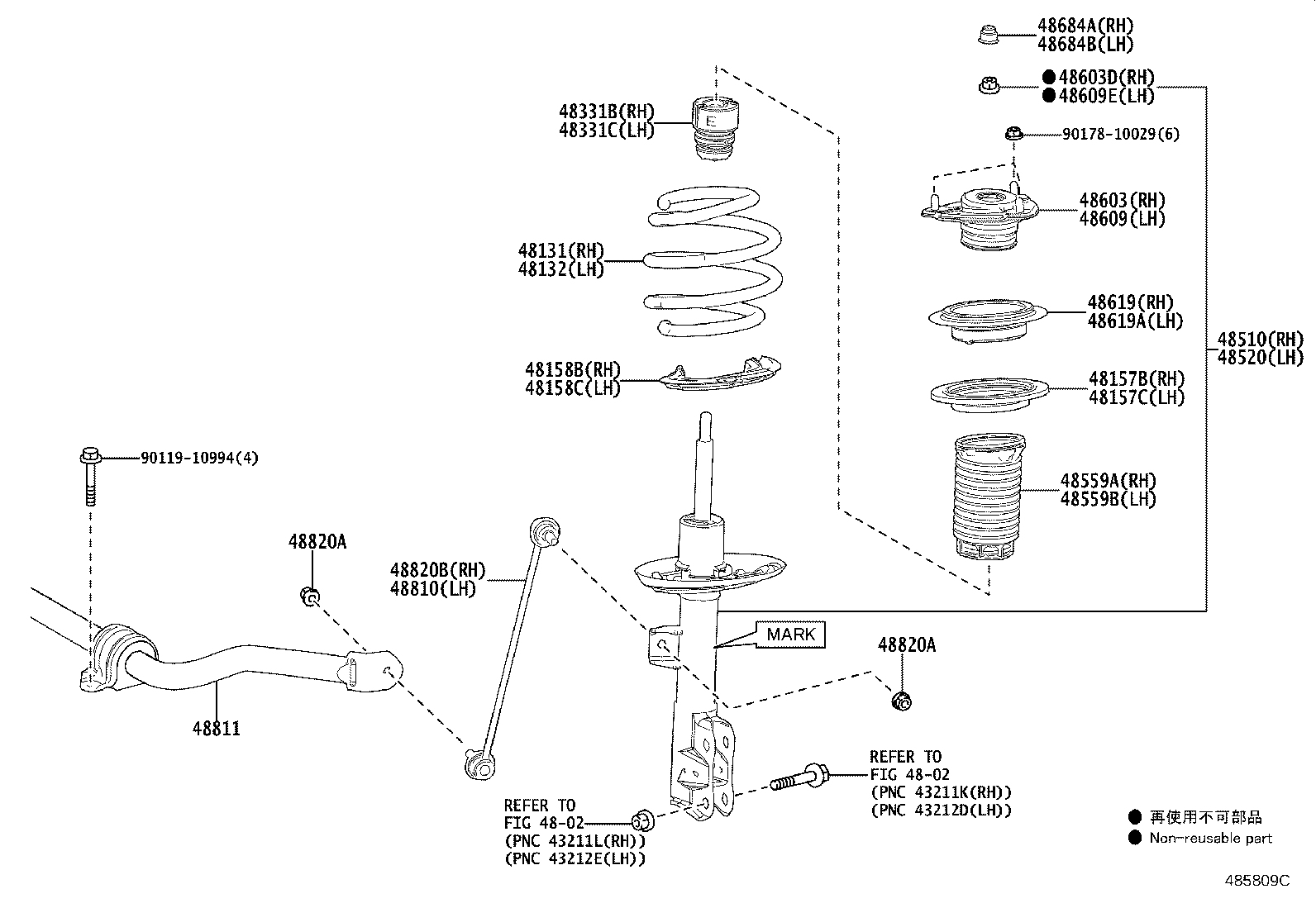 Toyota 48131-46090 SPRING, FRONT COIL, RH
