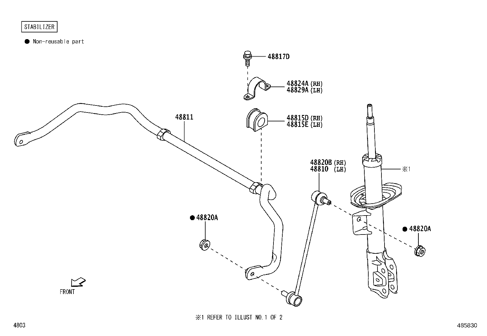 48157-BZ080 INSULATOR, FRONT COIL SPRING, UPPER RH product image