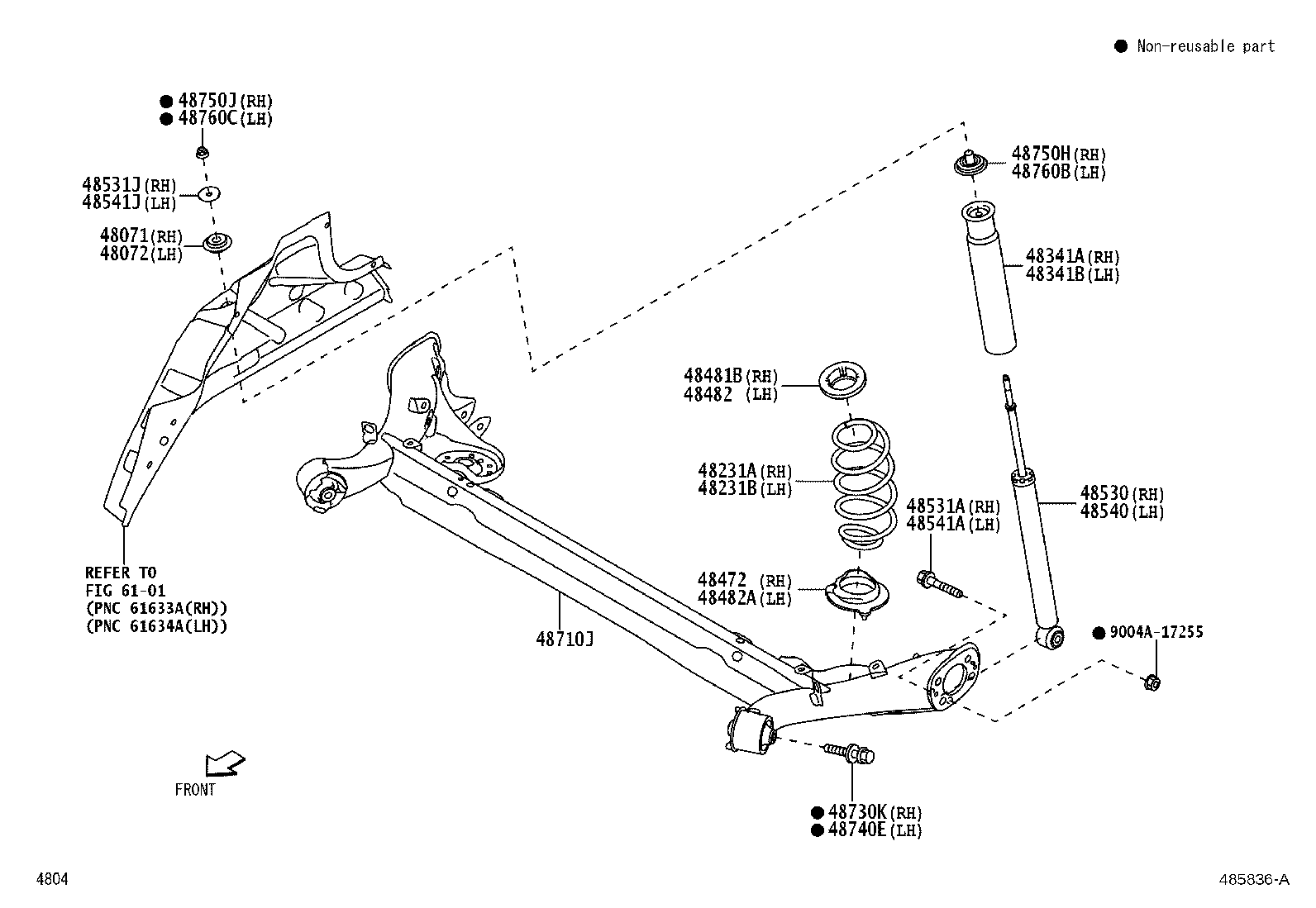 48482-BZ180 SEAT, REAR SPRING, LOWER product image