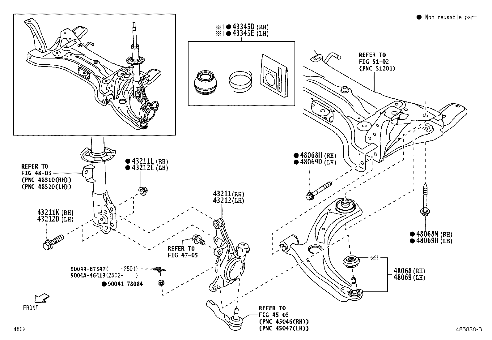 43212-BZ540 KNUCKLE, STEERING, LH product image