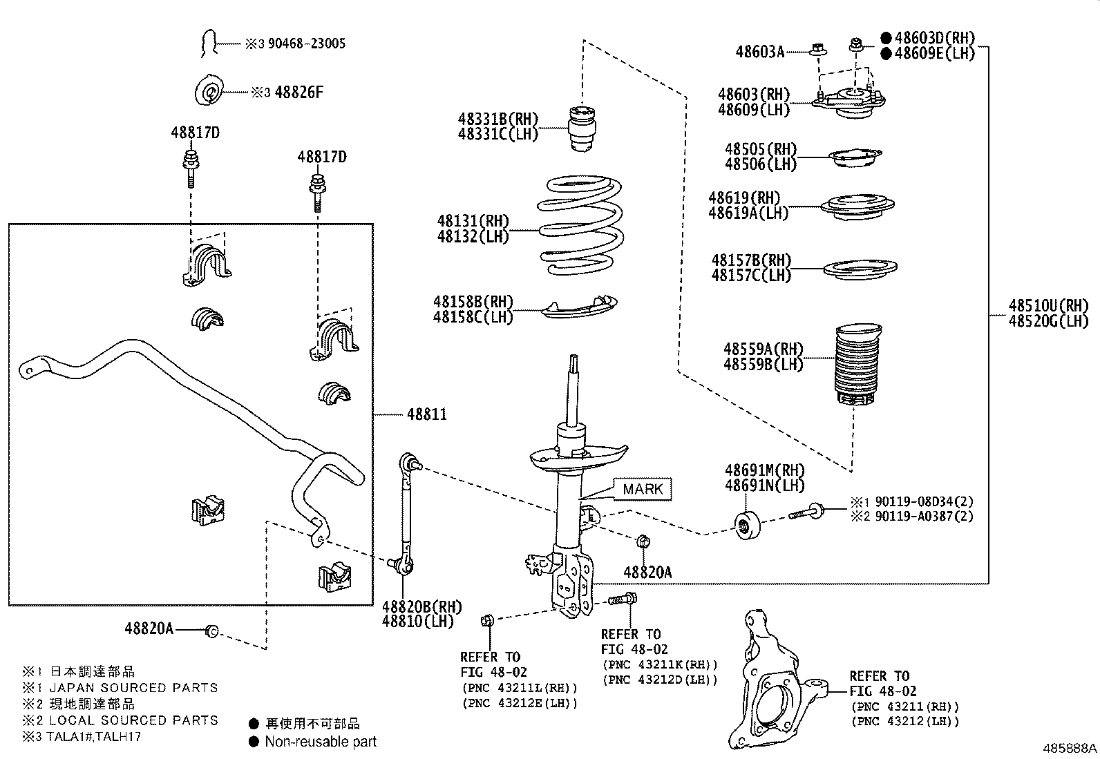 Toyota 48131-0E590 SPRING, FRONT COIL, RH