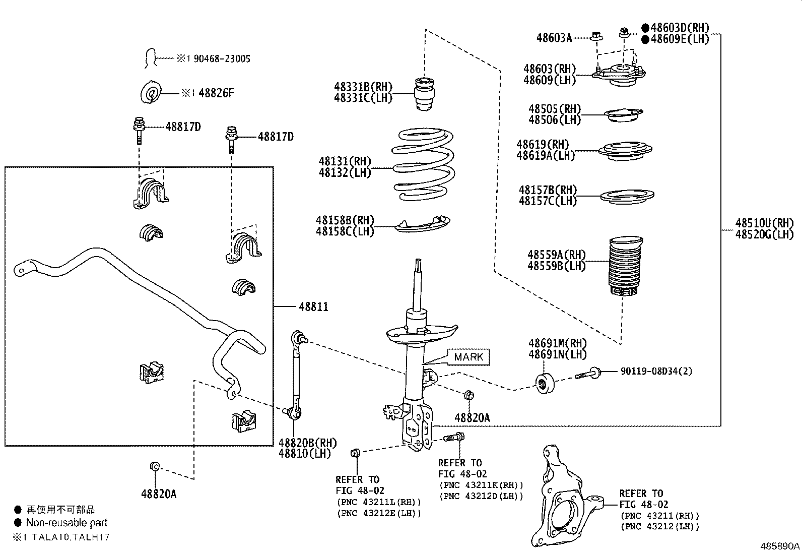 Toyota 48131-48B30 SPRING, FRONT COIL, RH