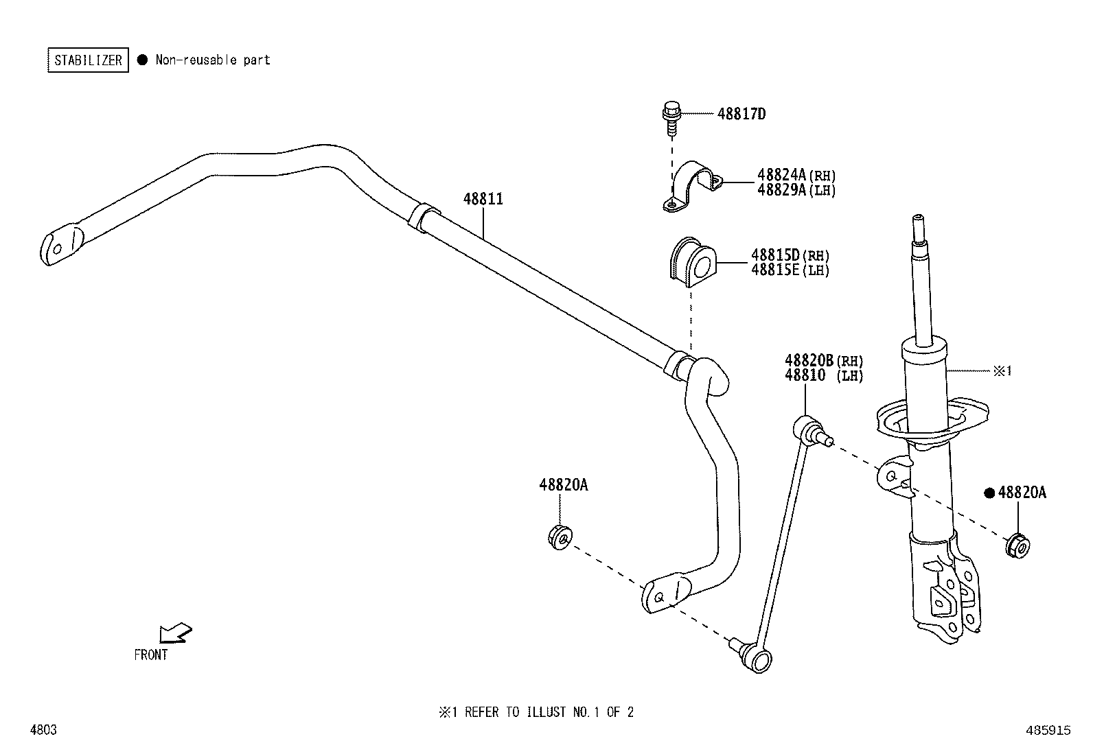 48331-BZ220 BUMPER, FRONT SPRING, RH product image