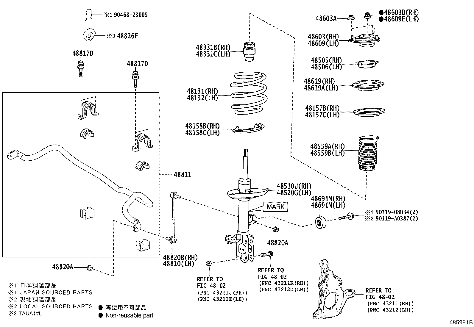 Toyota 48131-0E630 SPRING, FRONT COIL, RH