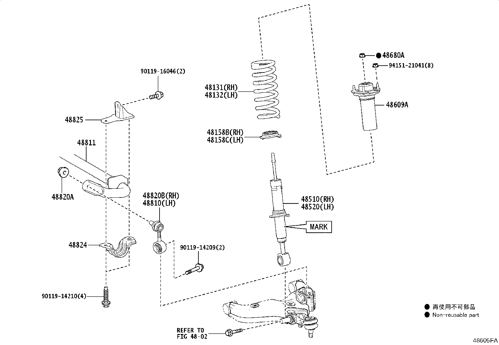 Toyota 48131-60S71 SPRING, FRONT COIL, RH