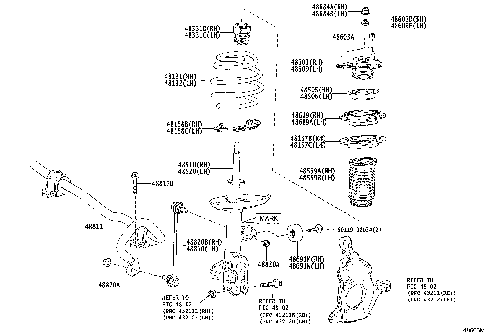 48510-80C59 ABSORBER ASSY, SHOCK, FRONT RH product image
