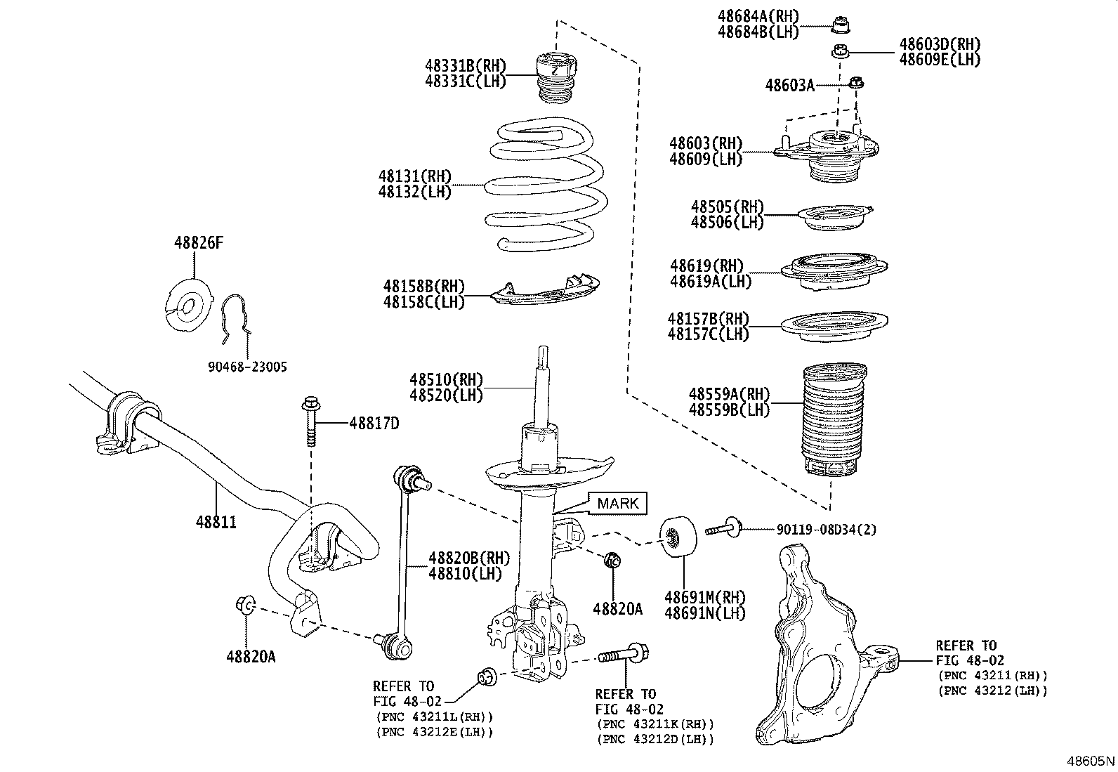 48510-80C59 ABSORBER ASSY, SHOCK, FRONT RH product image