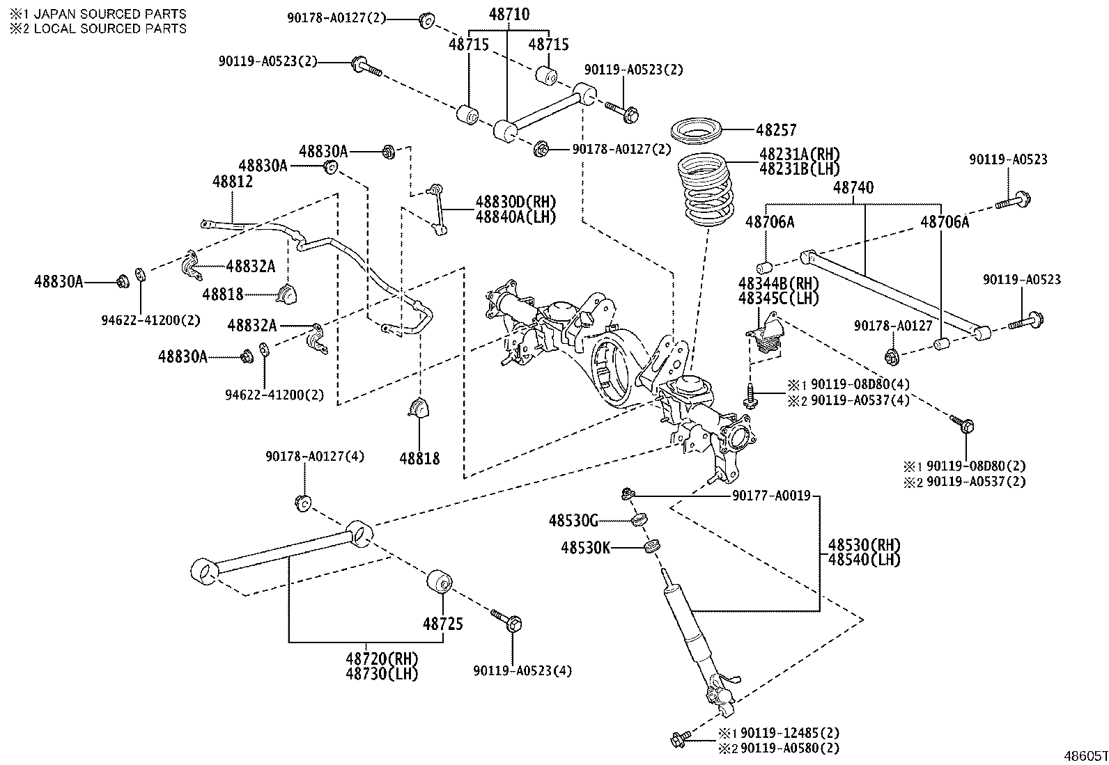04483-04090 SHACKLE KIT, REAR SPRING, RH product image