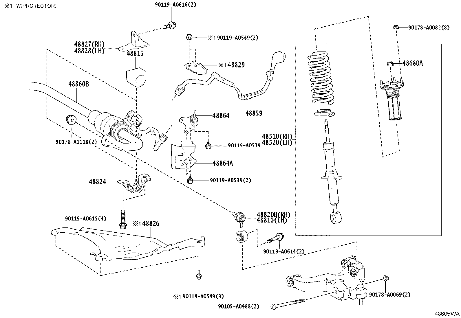 Toyota 48131-YY440 SPRING, FRONT COIL, RH