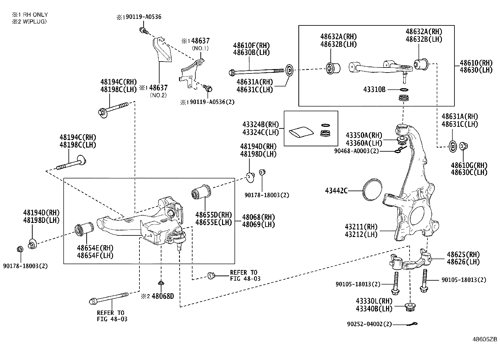 Toyota 43201-AK010 KNUCKLE, STEERING, RH