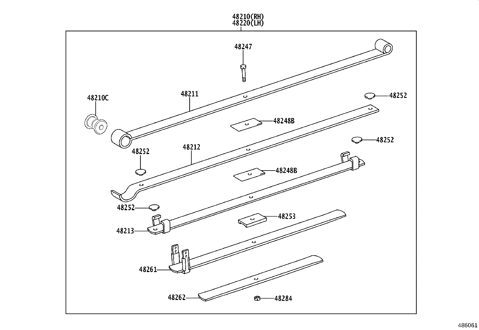 48046-KK030 SEAT SUB-ASSY, SPRING U BOLT, RH product image