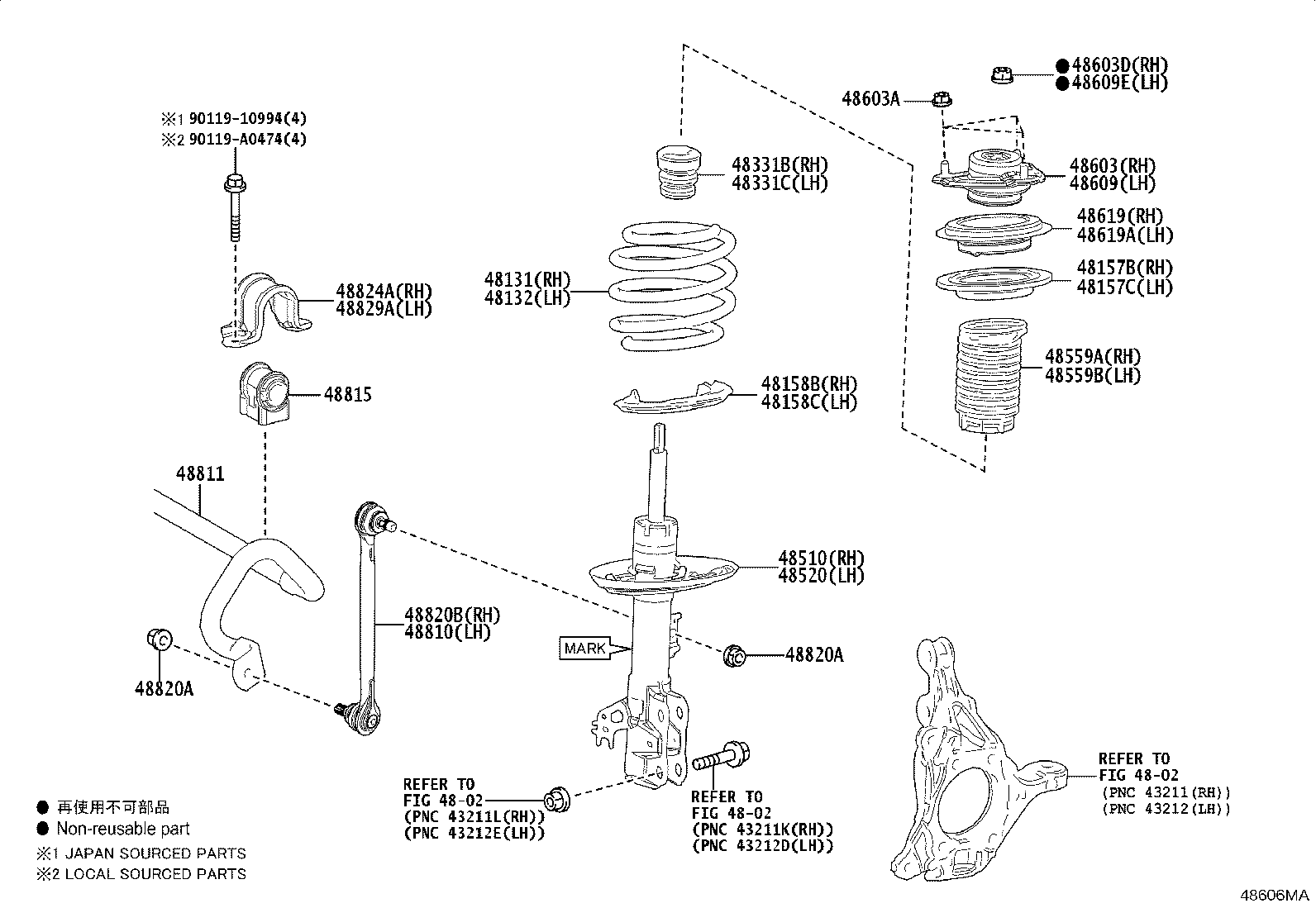 Toyota 48131-AQ080 SPRING, FRONT COIL, RH