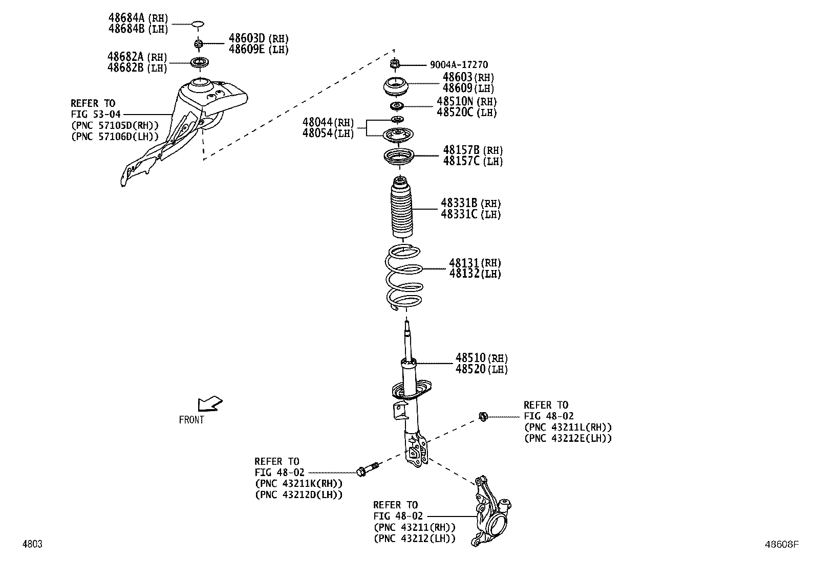 48157-BZ080 INSULATOR, FRONT COIL SPRING, UPPER RH product image