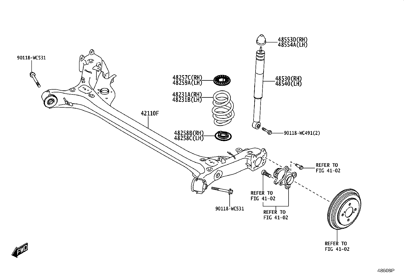 48231-WC020 SPRING, COIL, REAR RH product image