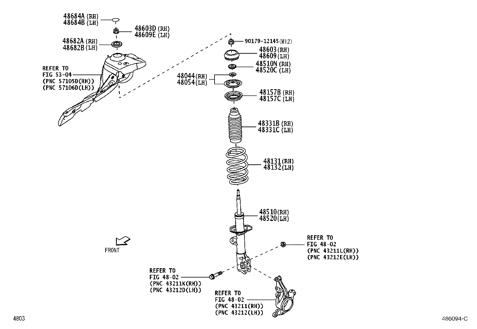 48131-BZF00 SPRING, FRONT COIL, RH product image