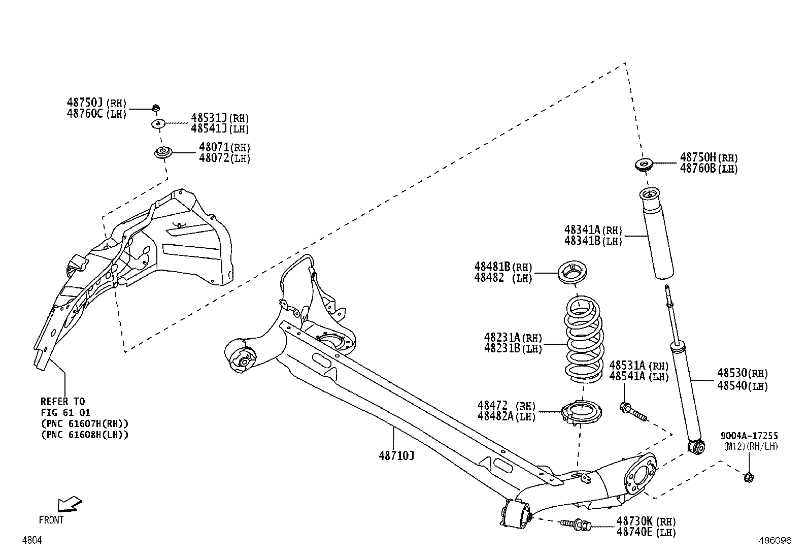 48231-BZC50 SPRING, COIL, REAR RH product image