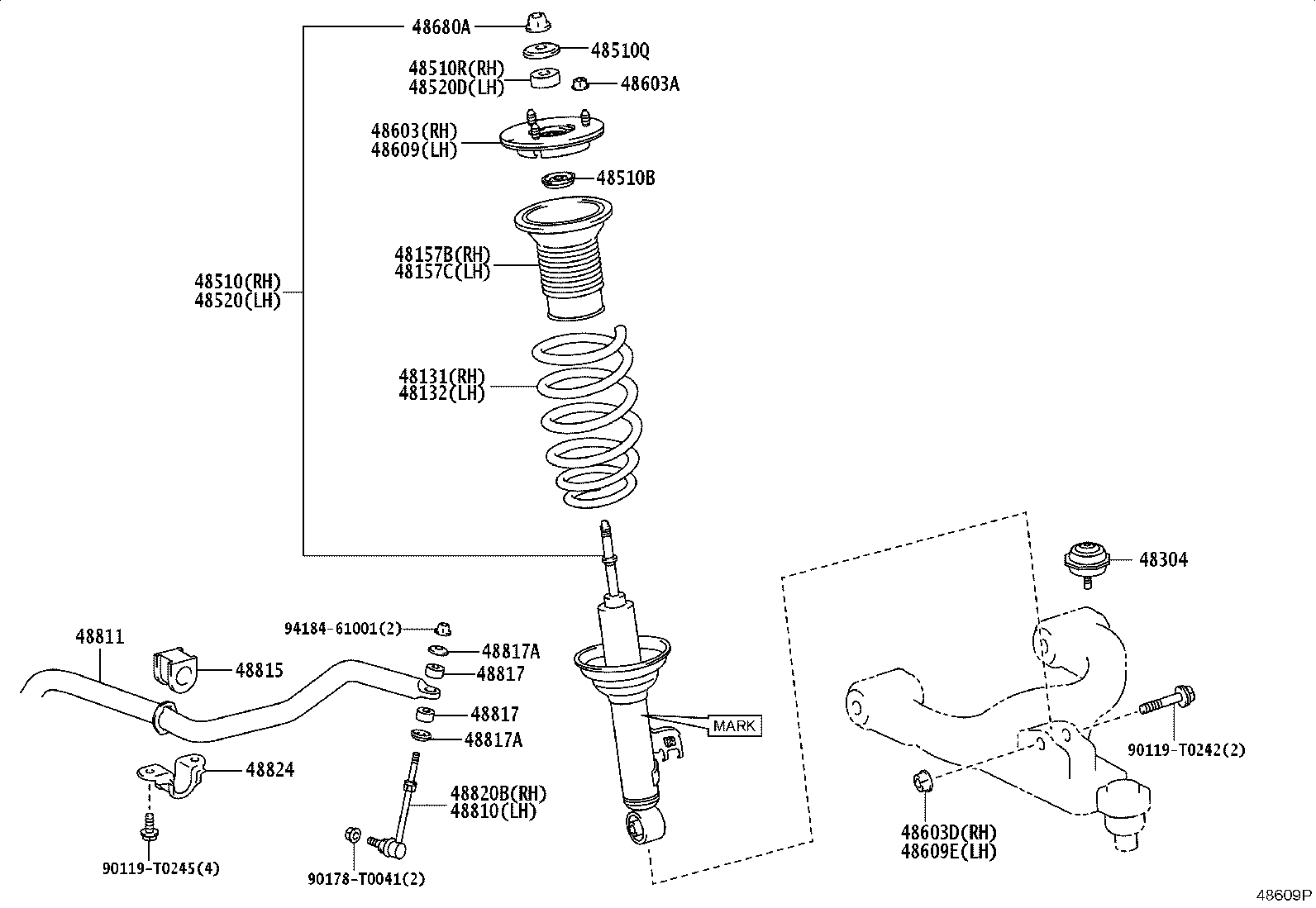 48131-YY220 SPRING, FRONT COIL, RH product image