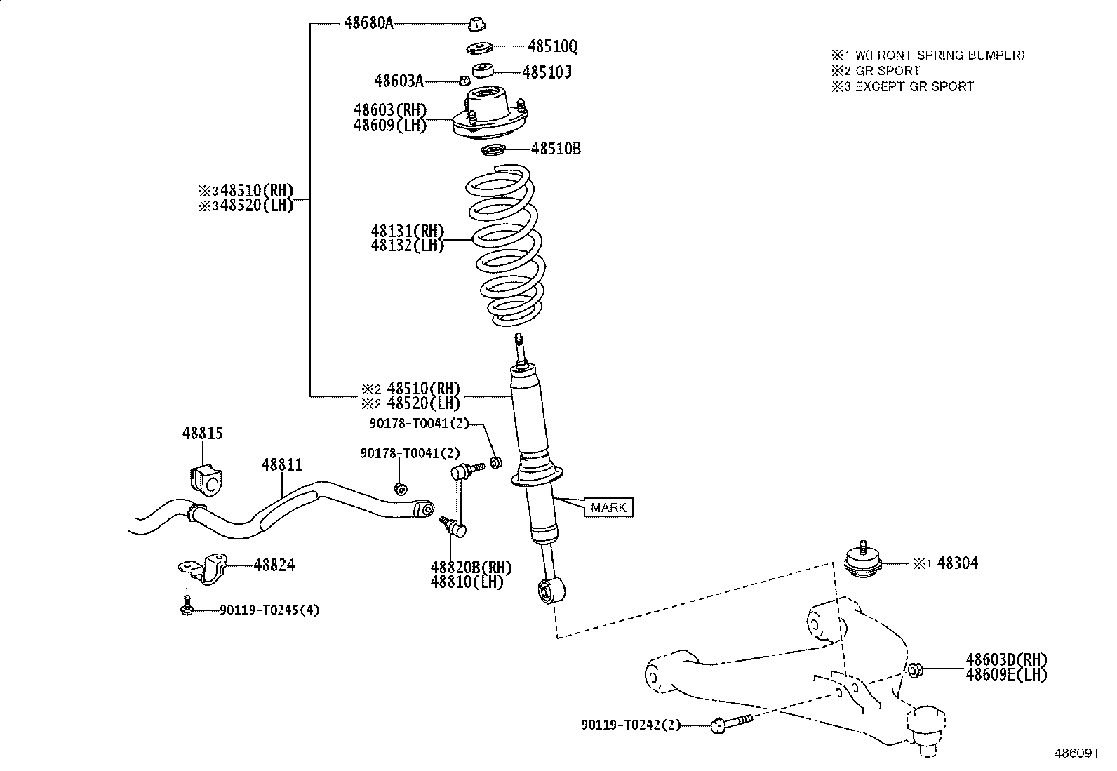 48131-YY220 SPRING, FRONT COIL, RH product image
