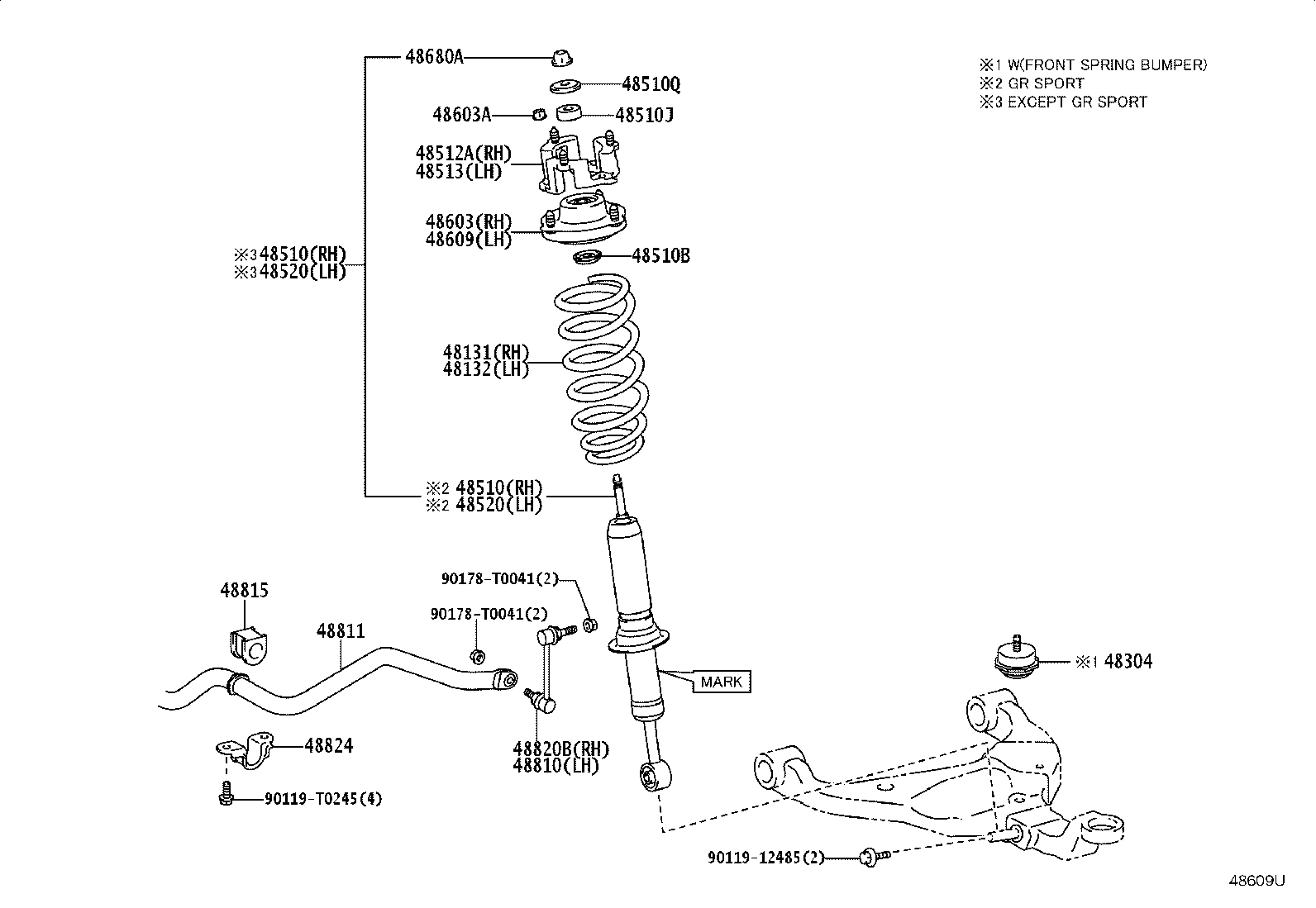48131-YY220 SPRING, FRONT COIL, RH product image