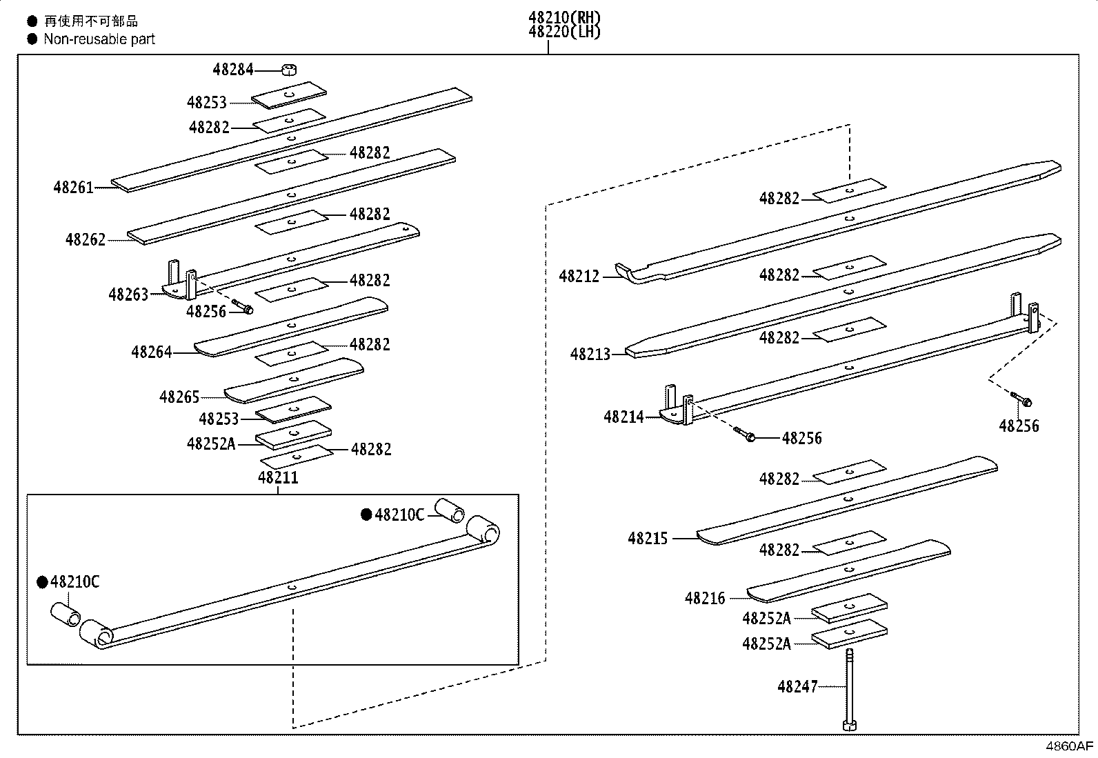 48042-37052 SHACKLE SUB-ASSY, REAR SPRING, NO.2 product image