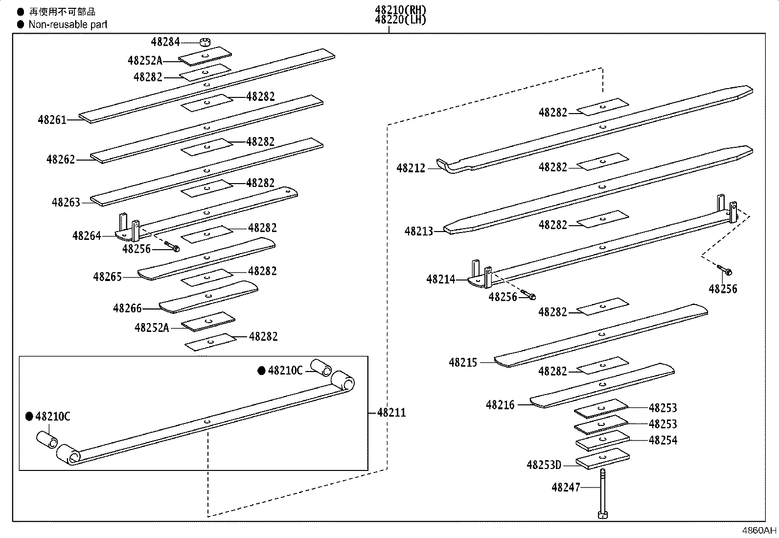 48042-37052 SHACKLE SUB-ASSY, REAR SPRING, NO.2 product image