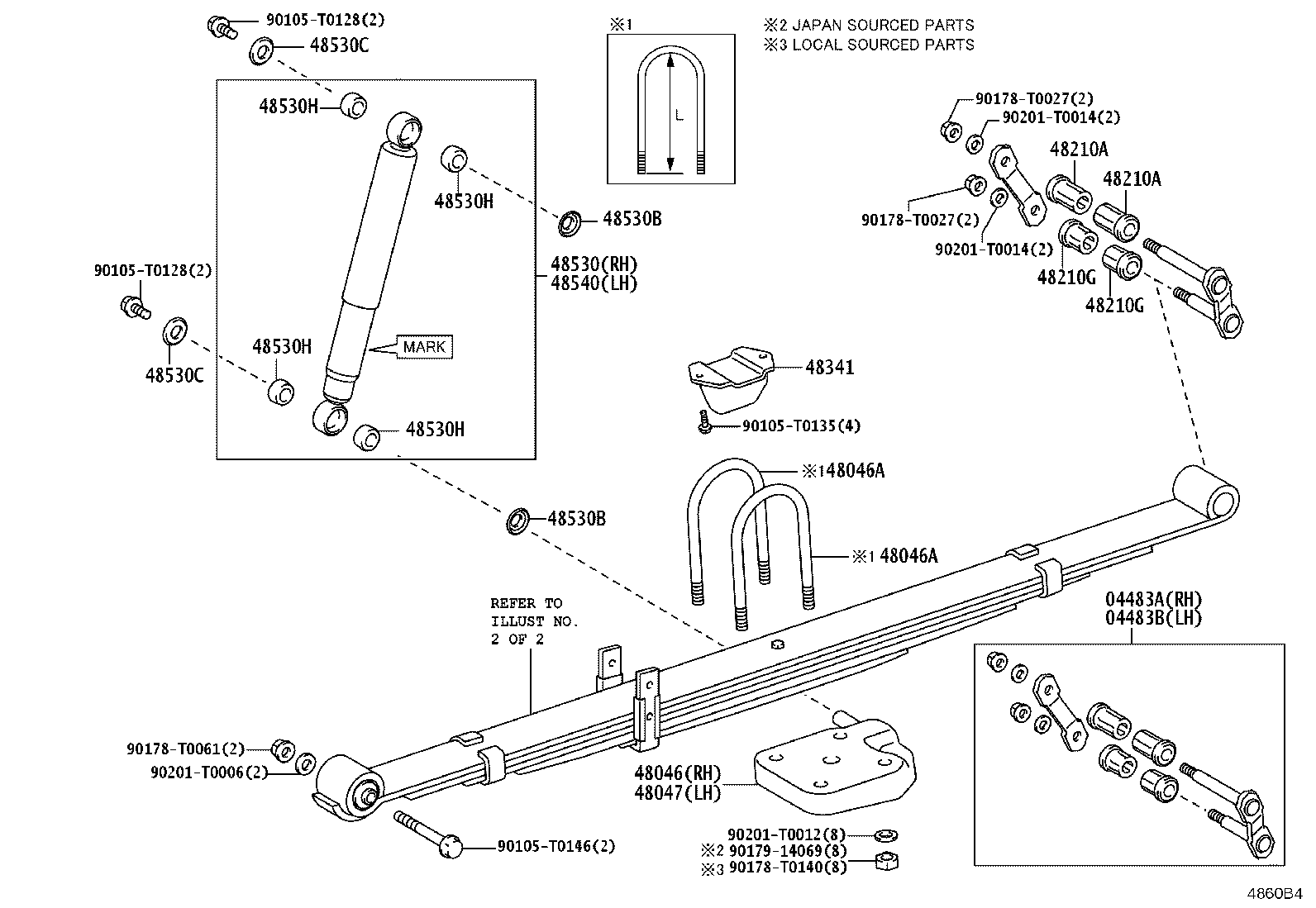 48210-YY010 SPRING ASSY, REAR RH product image