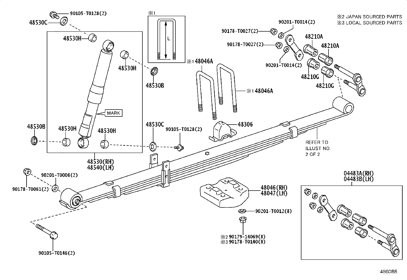 48210-YY010 SPRING ASSY, REAR RH product image