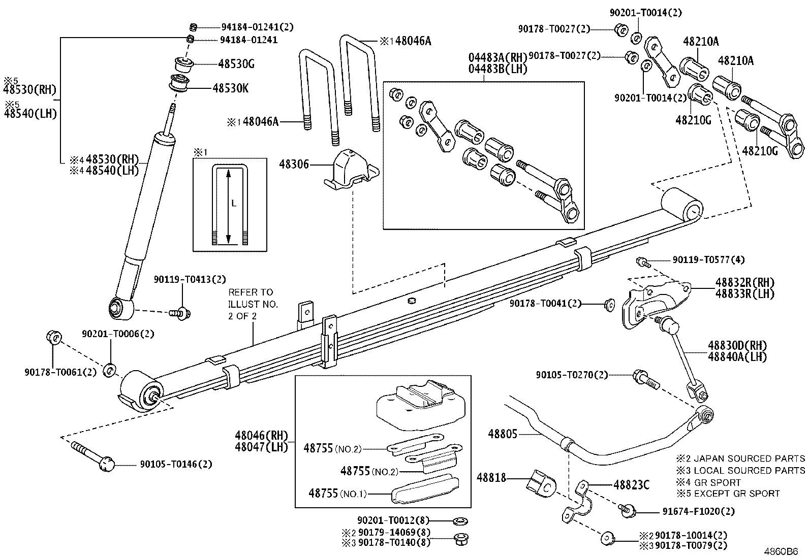 48210-YY010 SPRING ASSY, REAR RH product image