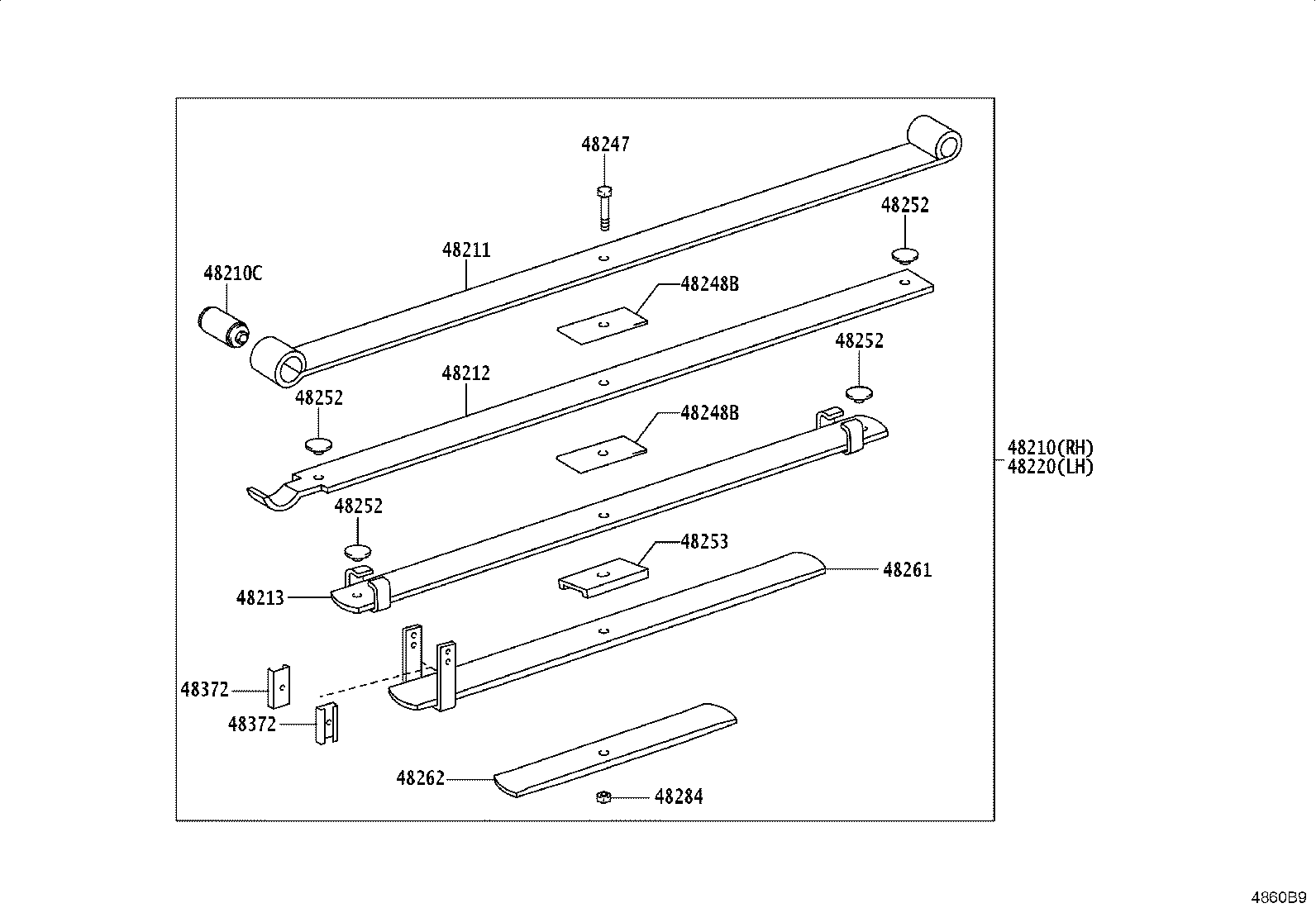 48210-YY010 SPRING ASSY, REAR RH product image