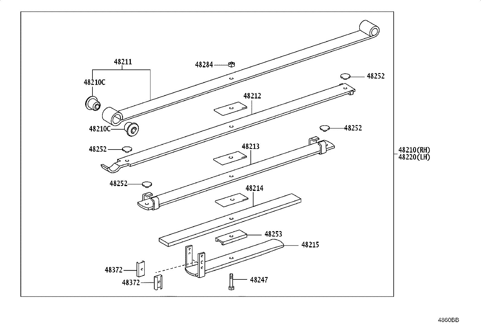 48210-YY010 SPRING ASSY, REAR RH product image