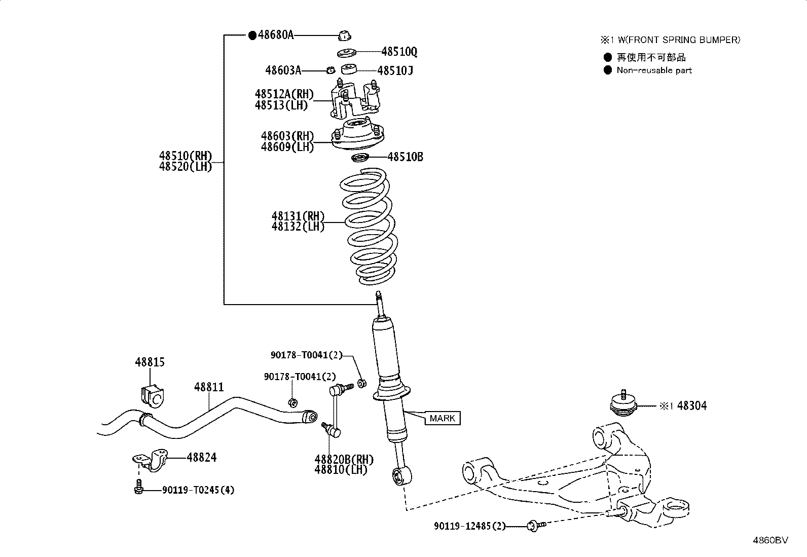 48131-YY370 SPRING, FRONT COIL, LH product image