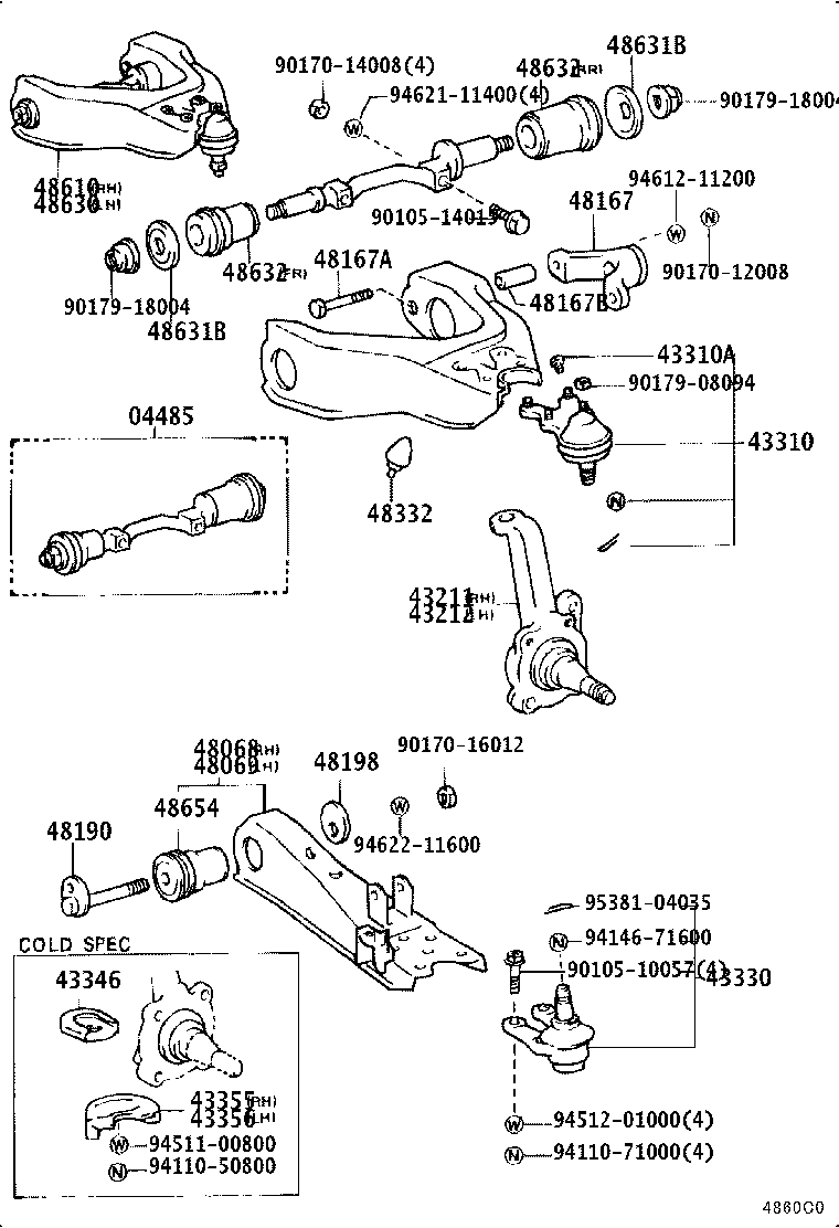 48332-26020 BUMPER, FRONT SPRING, NO.2 product image
