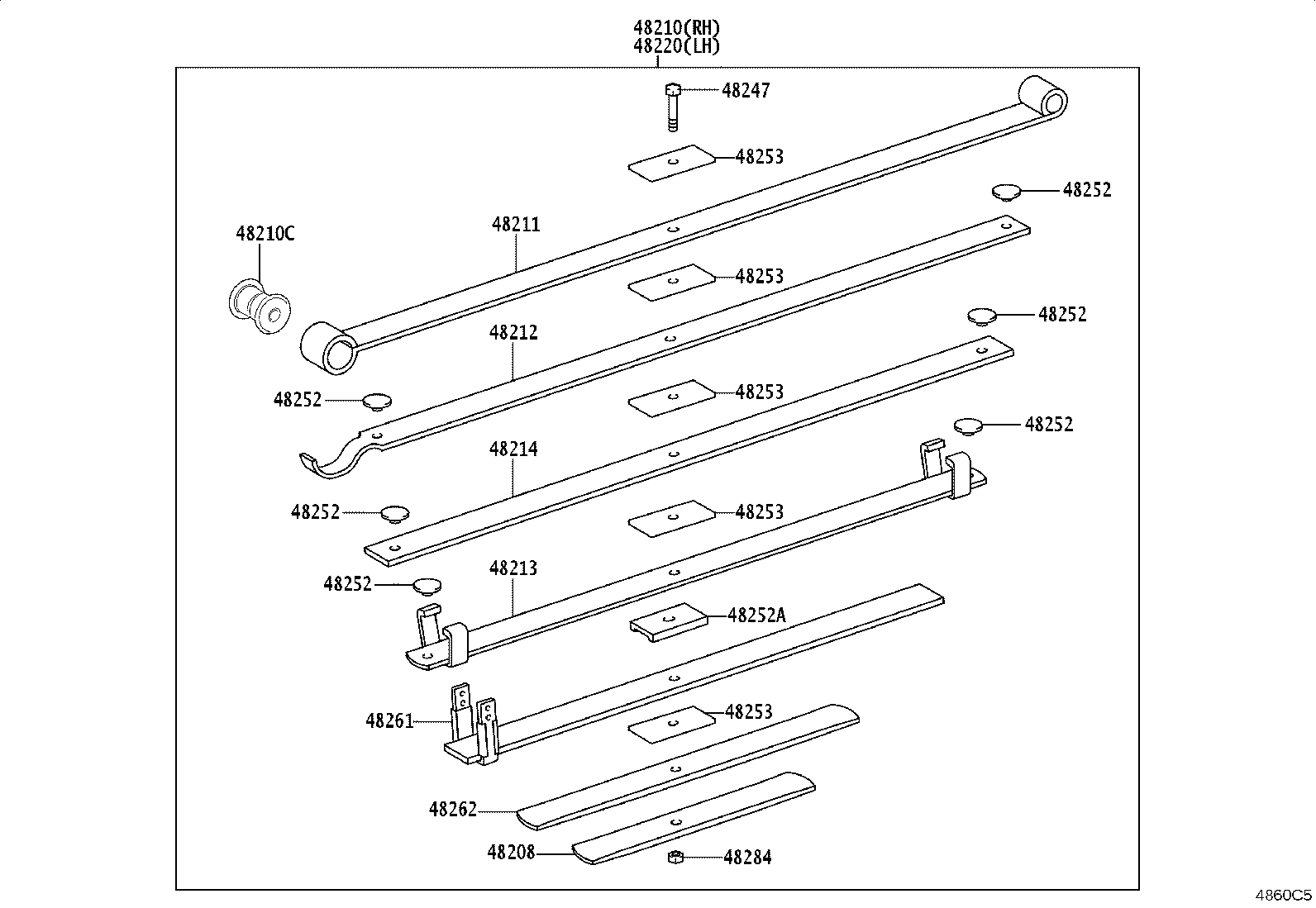 48046-KK030 SEAT SUB-ASSY, SPRING U BOLT, RH product image