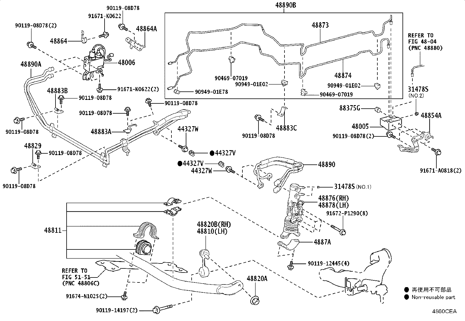 48501-60030 BRACKET SUB-ASSY, FRONT SHOCK ABSORBER, UPPER RH product image