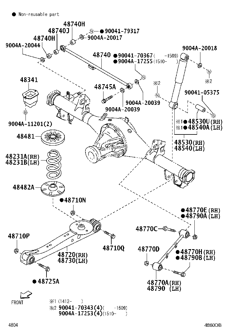 90041-01663 BOLT(FOR LOWER CONTROL ARM) product image