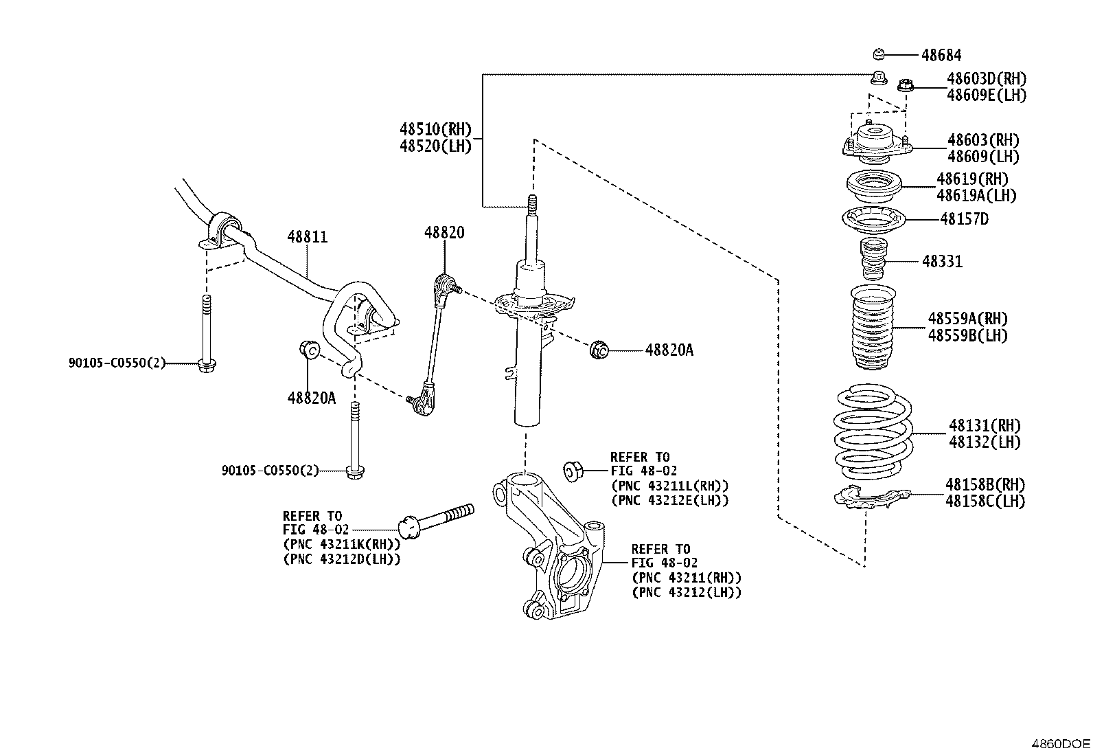 48131-YL020 SPRING, FRONT COIL, RH product image