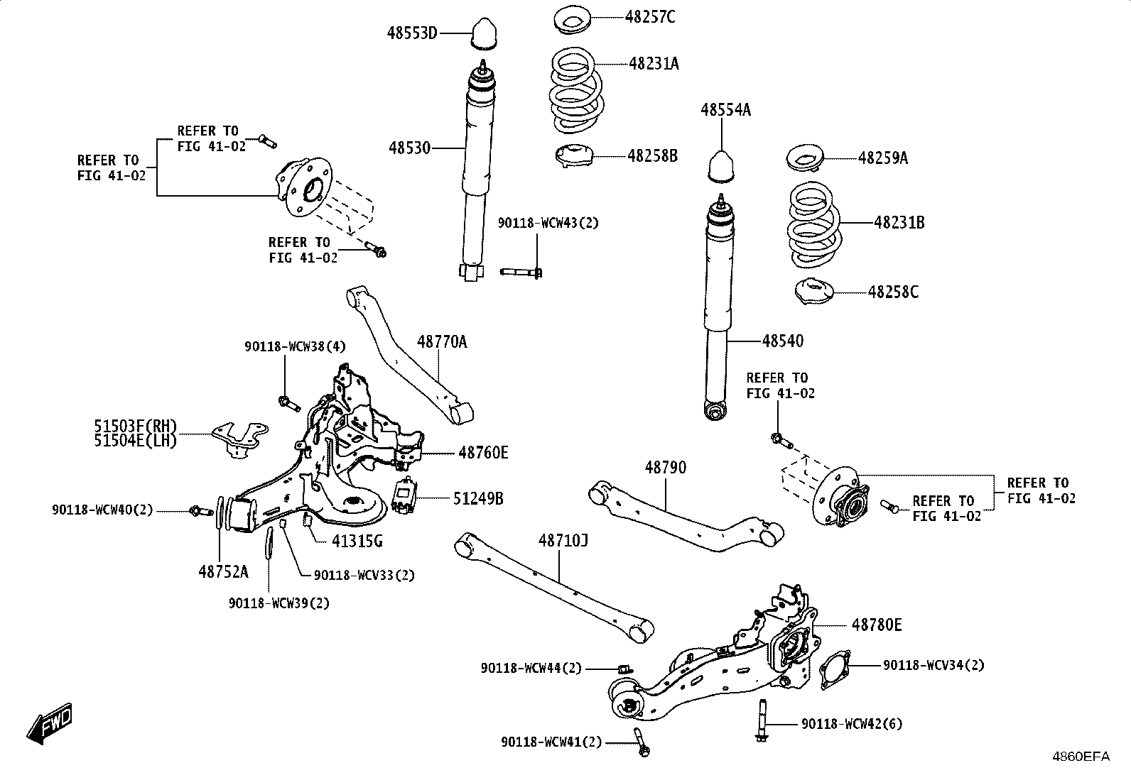 48812-WC001 BAR, STABILIZER, REAR product image