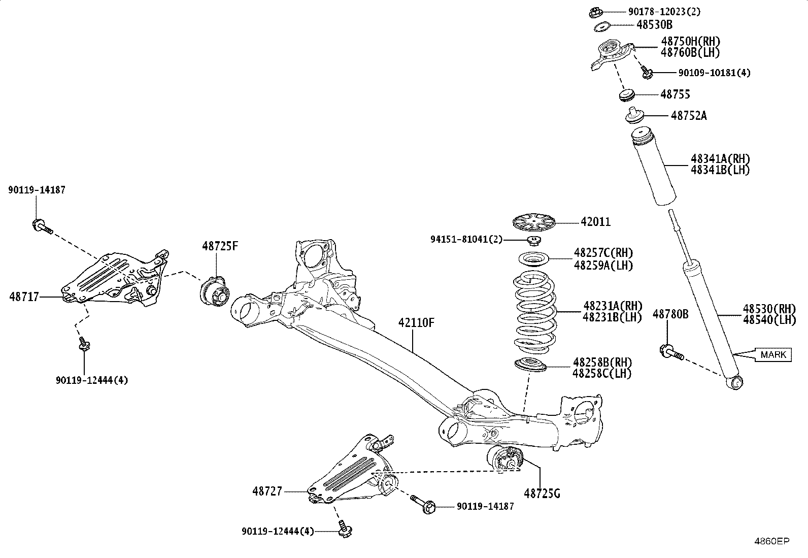 48231-16A80 SPRING, COIL, REAR RH product image