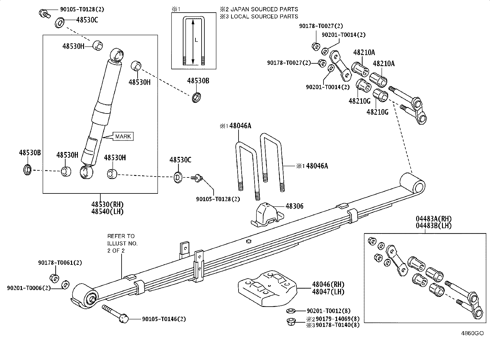 48210-0KF90 SPRING ASSY, REAR RH product image