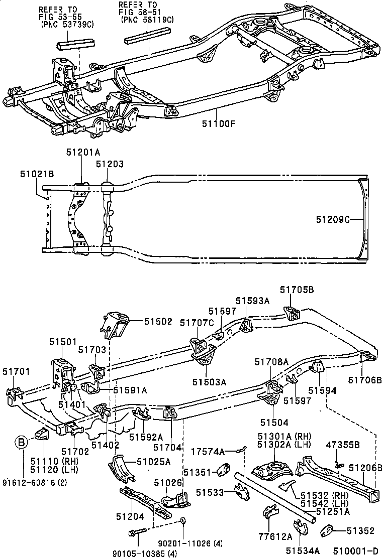 51001-6A471 FRAME SUB-ASSY product image