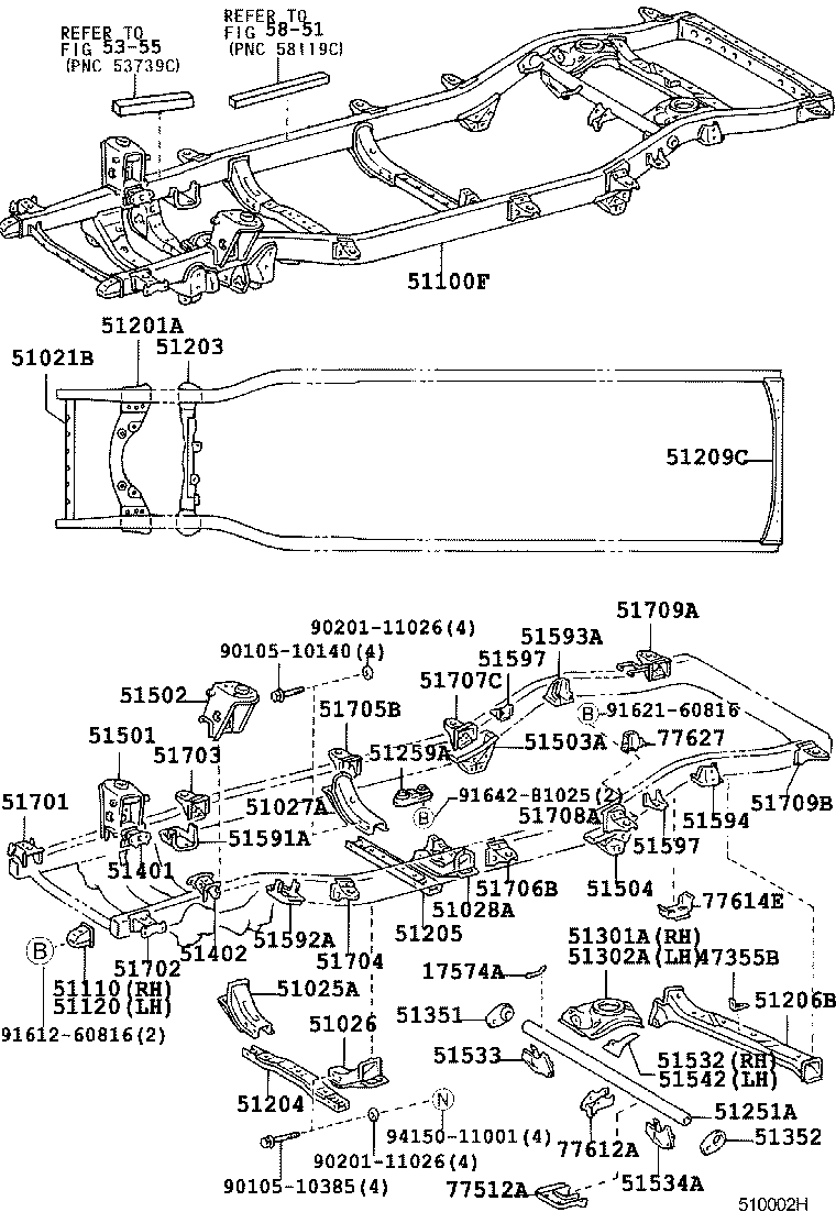 51001-6A471 FRAME SUB-ASSY product image