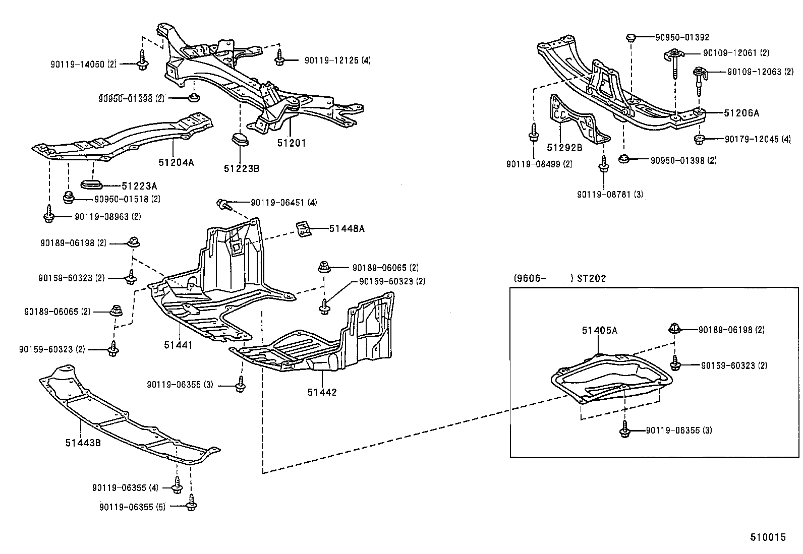 51201-20310 CROSSMEMBER SUB-ASSY, FRONT SUSPENSION product image