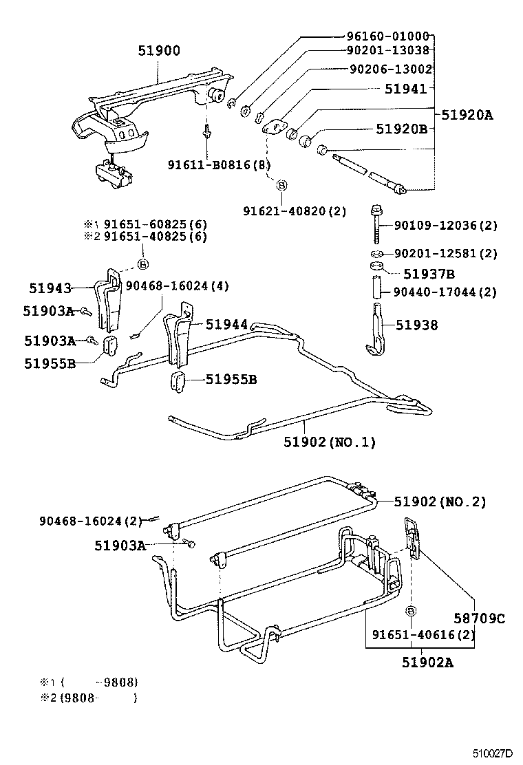 51901-26010 CARRIER SUB-ASSY, SPARE WHEEL product image