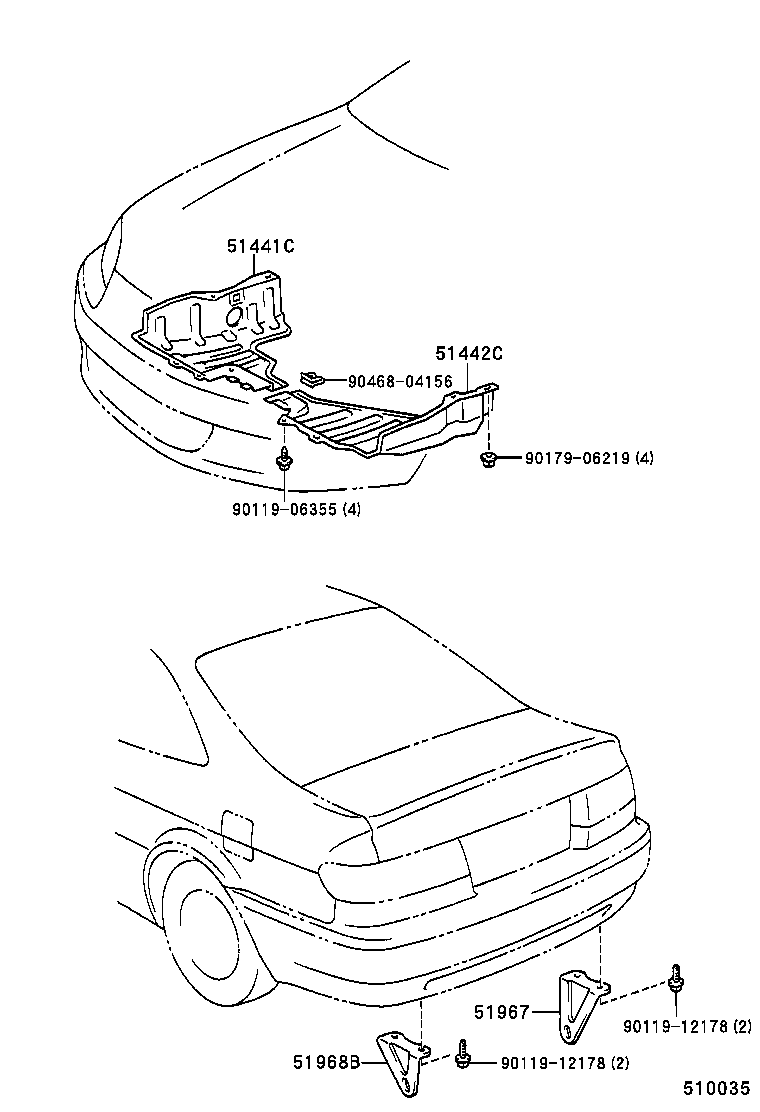 51968-16130 HOOK, TRANSPORT, REAR LH product image