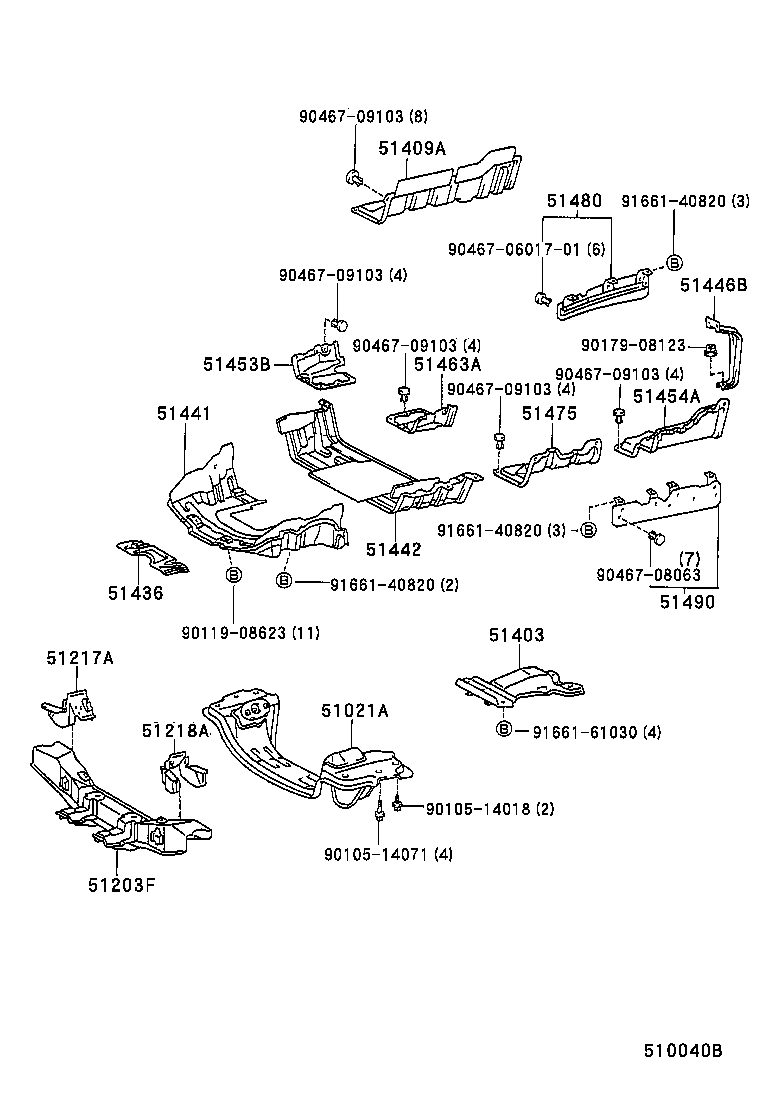 51406-26030 COVER, ENGINE UNDER, NO.2 product image