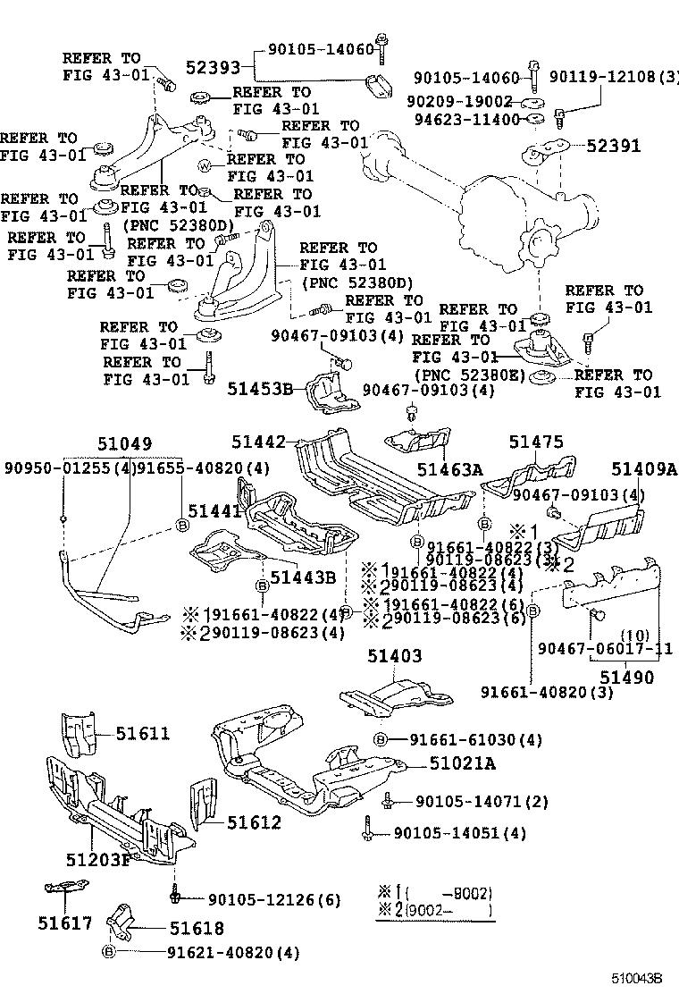 51403-26020 BRACKET SUB-ASSY, ENGINE REAR MOUNTING product image