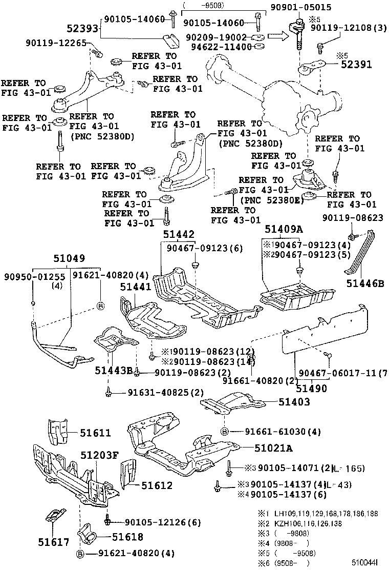 51403-26020 BRACKET SUB-ASSY, ENGINE REAR MOUNTING product image